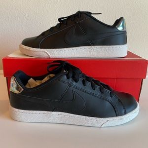 Nike Court Royale Black and Silver Womens Sneakers